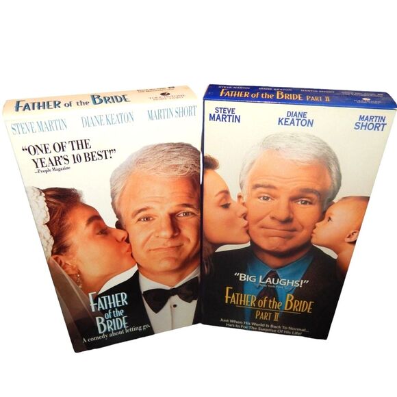 FATHER OF THE BRIDE & FATHER OF THE BRIDE PART II vintage VHS movie bundle - Picture 1 of 7